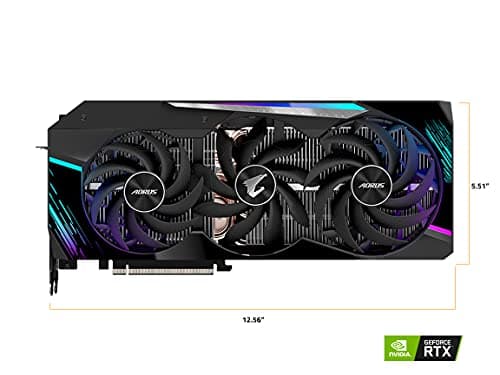 Gigabyte AORUS MASTER Rev 2.0 GeForce RTX 3080 10GB LHR 10GB GDDR6X Black image