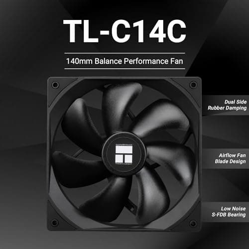 Thermalright TL-C14C 140mm Black PWM 75.8 CFM 1-Pack image