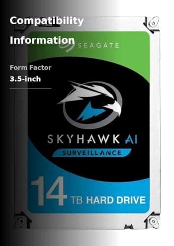 Seagate SkyHawk AI 14TB HDD 3.5" 7200RPM SATA image