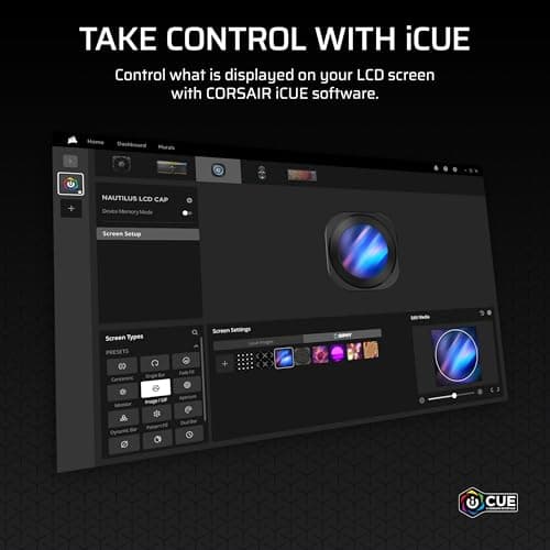 Corsair NAUTILUS Water 360mm RS LCD 72.8 CFM Black image