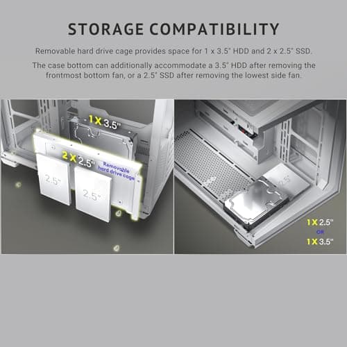 Antec C5 ARGB ATX Mid Tower White Tempered Glass Side Panel Front USB 3.2 Gen 2 Type-C/Gen 1 Type-A image