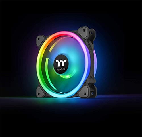 Thermaltake Riing Trio 14 RGB TT Premium Edition 140mm RGB PWM 60.68 CFM Black 3-Pack image