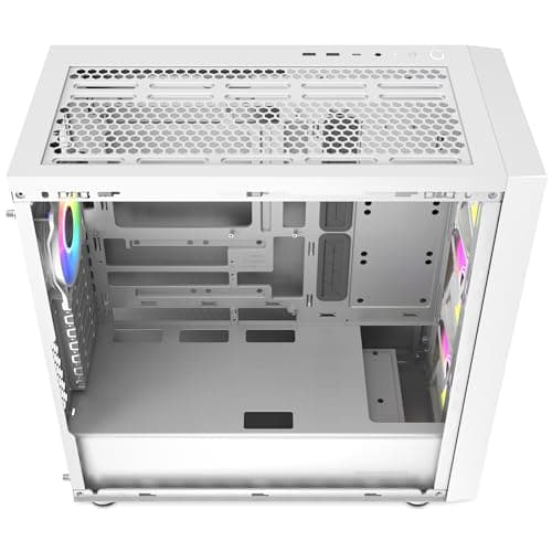 Cooler Master MasterBox 600 ATX Mid Tower White Tempered Glass Side Panel, USB 3.2 Gen 2x2 Type-C, USB 3.2 Gen 1 Type-A image