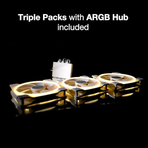 be quiet! Light Wings 140mm White PWM ARGB 3-Pack High Speed image