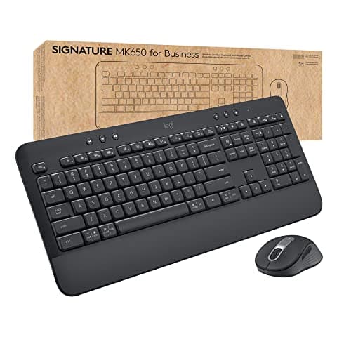 Logitech Signature MK650 Wired/Bluetooth/Wireless Standard Keyboard With Laser Mouse image