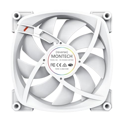 Montech RX 140mm White Addressable RGB PWM 90.5 CFM image
