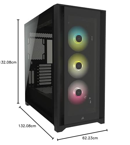 Corsair iCUE 5000X RGB ATX Mid Tower Black Tempered Glass Side Panel image