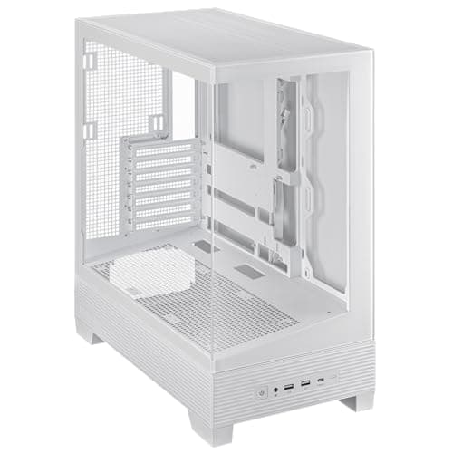 Asus A31 ATX Mid Tower White with Tempered Glass Side Panel and USB 3.2 Gen 1 Type-A Front Panel image