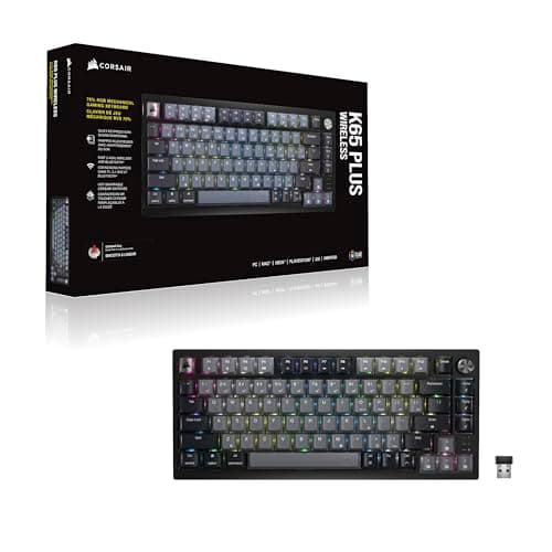 Corsair K65 PLUS RGB Wired/Wireless Corsair MLX Red Linear Gaming Keyboard image
