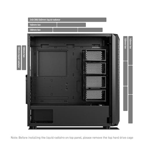 DARKROCK Classico Storage Master ATX Mid Tower Black Mesh Side Panel image