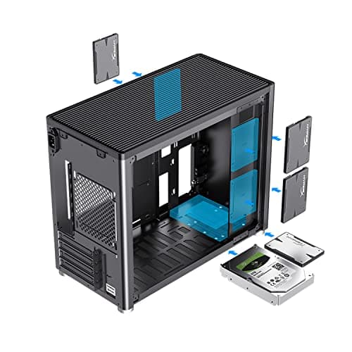 GameMax HYPE ATX Mid Tower Black with Tempered Glass Side Panel and USB 3.2 Gen 1 Type-C USB 3.2 Gen 1 Type-A Front Panel image