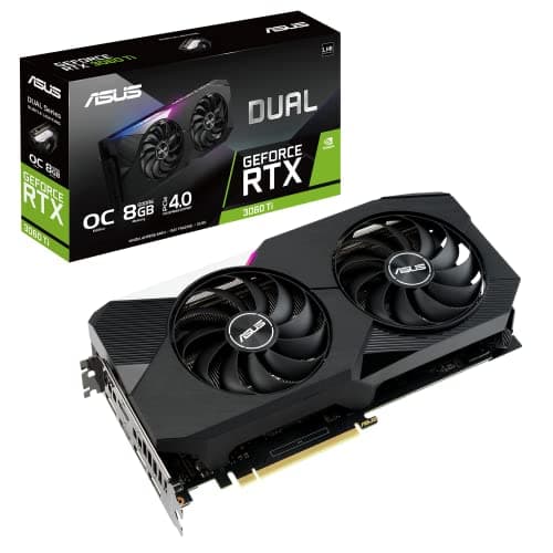 Asus DUAL OC V2 GeForce RTX 3060 Ti LHR 8GB GDDR6 Black / Silver image