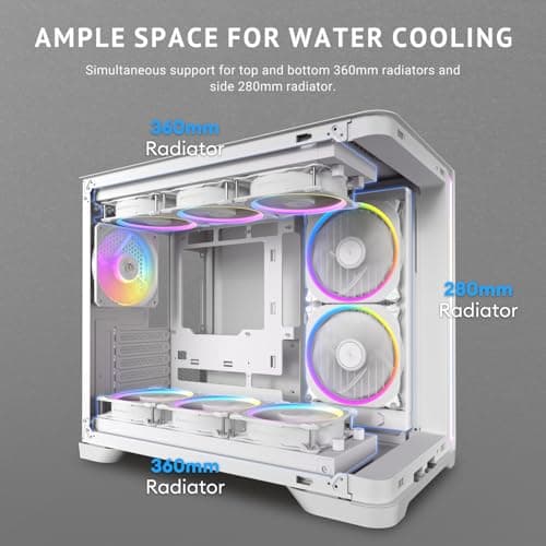 Antec C5 Curve ARGB ATX Mid Tower White with Tempered Glass Side Panel image