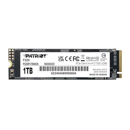 Patriot P320 1TB M.2-2280 SSD PCIe 3.0 X4 NVMe image