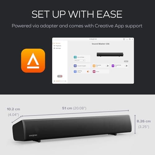 Creative Labs Sound Blaster GS5 RGB 2.0 60 W Soundbar image