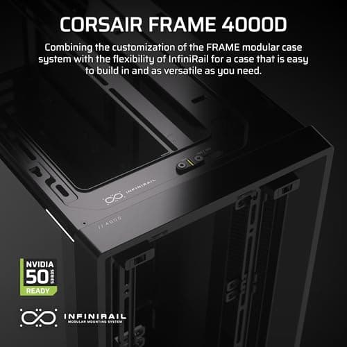 Corsair FRAME 4000D ATX Modular Mid-Tower PC Case - Black image