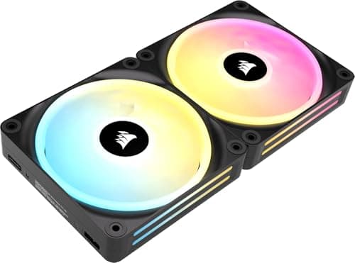 Corsair iCUE LINK QX140 140mm Black ARGB PWM 2-Pack image