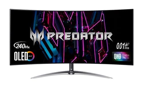 Acer Predator X45 bmiiphuzx 44.5" 3440x1440 240Hz OLED Curved Monitor image