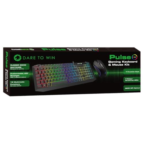 GameMax Pulse Wired Gaming Keyboard With Optical Mouse image