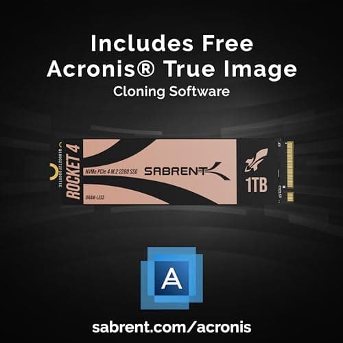Sabrent Rocket 4 1TB SSD M.2-2280 PCIe 4.0 X4 NVMe image