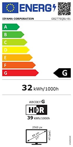 iiyama GB2770QSU-B1 27" 1440p 150Hz IPS Monitor image