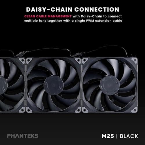 Phanteks M25-140 140mm Black PWM 104.62 CFM 1-Pack image