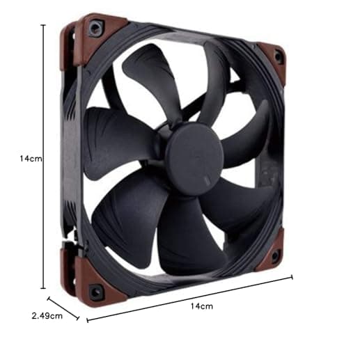 Noctua A14 industrialPPC-2000 140mm Brown / Black 107.42 CFM 2000RPM image