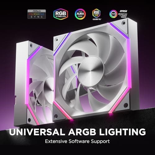 Asiahorse Nyota A14 140mm PC Case Fan – High-Efficiency Cooling White image