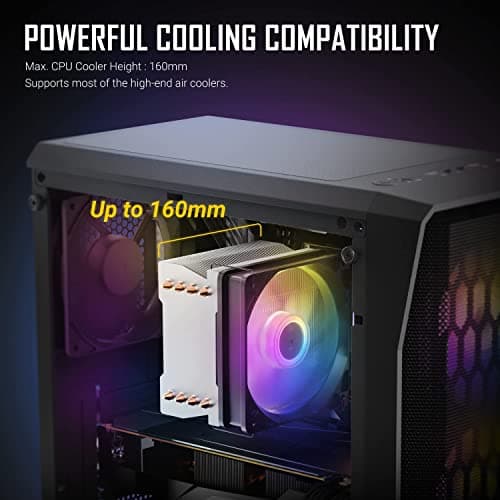 Antec NX360 ATX Mid Tower Black with Tempered Glass Side Panel and USB 3.2 Gen 1 Type-A, USB 2.0 Type-A image