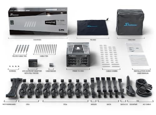 SeaSonic PRIME TX-1300 Black / Silver ATX 3.0 1300W Fully Modular 80+ Titanium Certified image