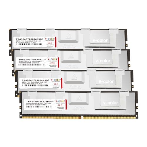 V-Color TRA524G72S834R3Q White Registered DDR5-7200 CL34 96GB (4x24GB) image