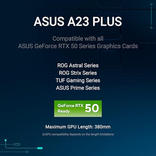 Asus A23 PLUS Micro ATX Mid Tower Black Tempered Glass Side Panel, USB 3.2 Gen 2 Type-C, USB 3.2 Gen 1 Type-A image