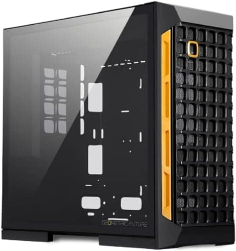 Geometric Future Model 6 ATX Mid Tower Black / Yellow with Tinted Tempered Glass Side Panel and USB 3.2 Gen 1 Type-A image