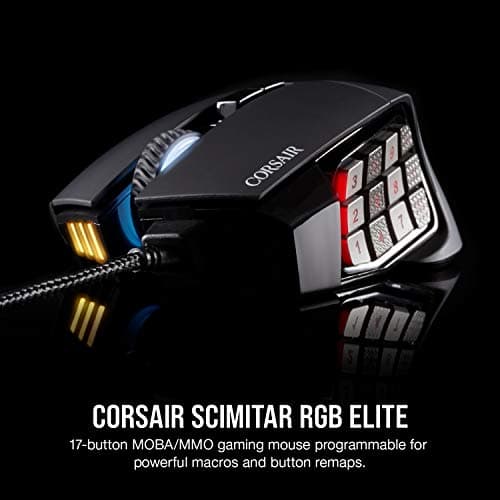 Corsair SCIMITAR RGB ELITE Wired Gaming Mouse - Black image