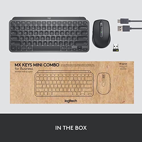 Logitech MX Keys Bluetooth/Wireless/Wired/Wired Mini Keyboard With Laser Mouse image