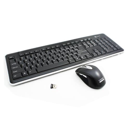 i-rocks RF-6577L-BK Wireless Slim Keyboard with Laser Mouse main image