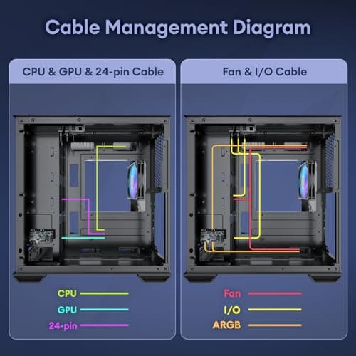 Okinos Mirage 4 Micro ATX Mini Tower Black with Tempered Glass Side Panel, USB 3.2 Gen 2 Type-C, USB 3.2 Gen 1 Type-A image