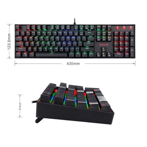 Redragon K551-RGB VARA Outemu Blue RGB Wired Standard Gaming Keyboard image