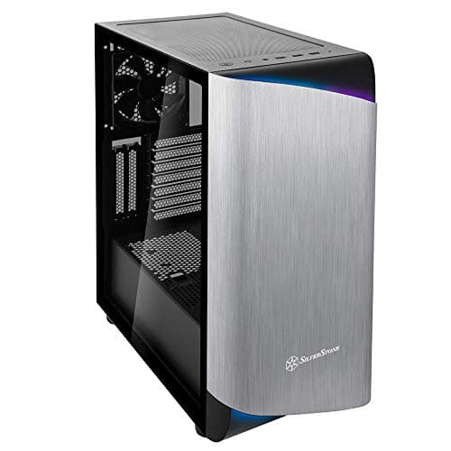 Silverstone SETA A1 ATX Mid Tower Silver / Black with Tempered Glass Side Panel, USB 3.2 Gen 2 Type-C, USB 3.2 Gen 1 Type-A image