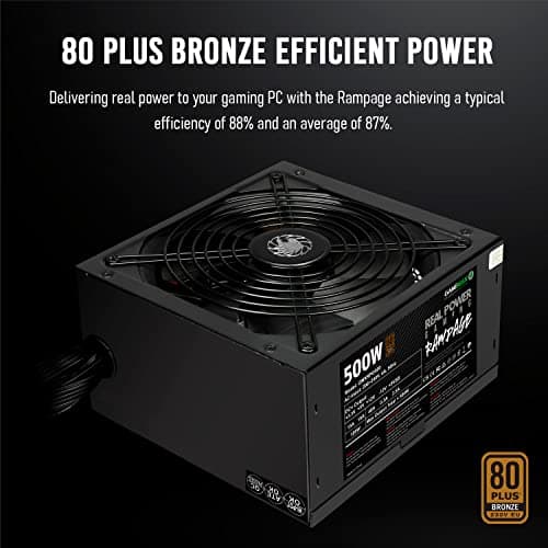 GameMax GP Black ATX 500W Non-Modular 80+ Bronze Certified image