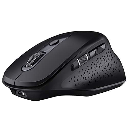 VicTsing Pioneer Rechargeable Bluetooth Mouse, Easy-Switch Up to 3 Devices, Wireless Computer Mouse with Side Scroll Wheel, 5 Levels Adjustable DPI, Mouse for Laptop Android/OS/iOS/Windows/Linux image