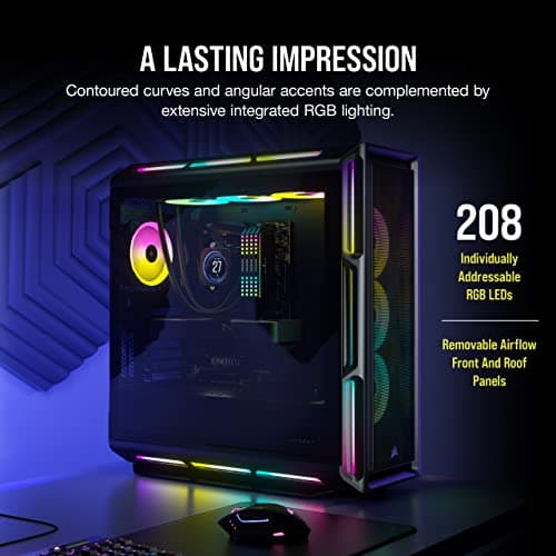 Corsair iCUE 5000T ATX Mid Tower RGB Tempered Glass Side Panel image