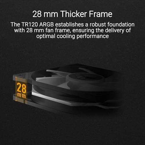 Asus TUF Gaming TR120 120mm Black ARGB PWM 77.4 CFM 3-Pack image