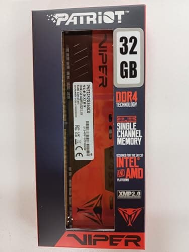 Patriot Viper Red / Black DDR4-3600 CL20 32GB (1x32GB) image