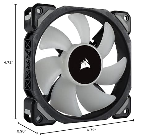 Corsair ML120 PRO 120mm RGB PWM 47.3 CFM Black / White 3-Pack image