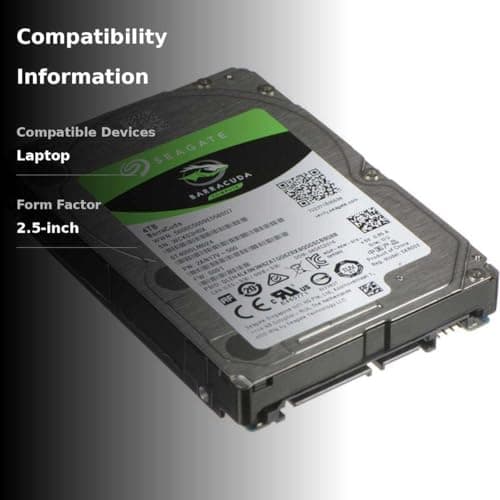Seagate BarraCuda 4TB 2.5" HDD 5400RPM SATA Internal image