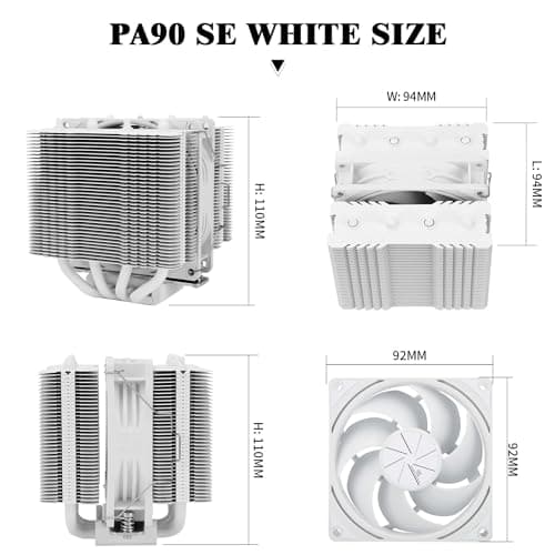 Thermalright Peerless Assassin 90 SE Air 110mm 32.77 CFM White / Silver image