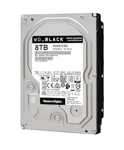 Western Digital WD_BLACK 8TB HDD 7200RPM 3.5" SATA 6.0 Gb/s Internal image