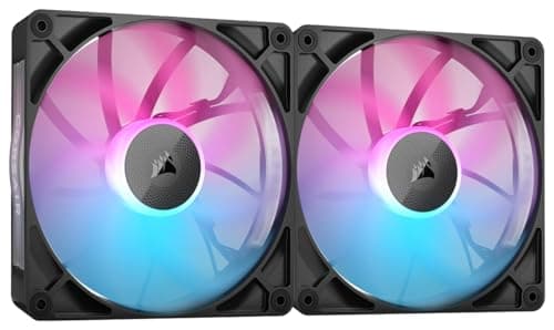Corsair iCUE RX140 140mm Black/White RGB 2-Pack main image