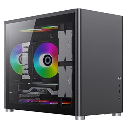 GameMax Spark Micro ATX Mid Tower Black with Tempered Glass Side Panel and USB 3.2 Gen 1 Type-C / USB 3.2 Gen 1 Type-A image